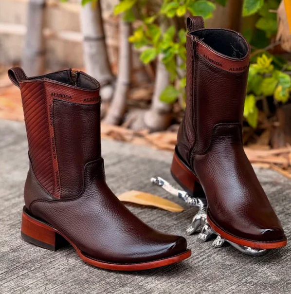 Maverick Genuine Leather Boot Bundle for Men — Field-Ready + Bonus Hat, Belt & Wallet