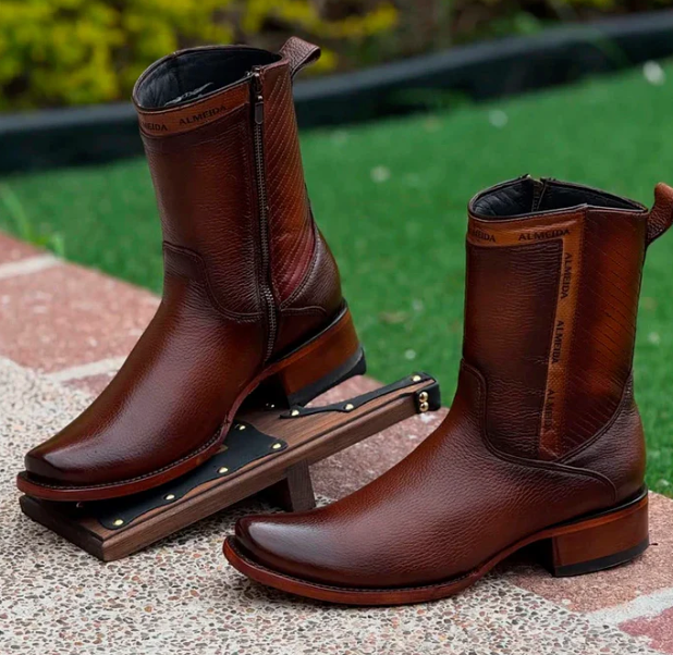 Maverick Genuine Leather Boot Bundle for Men — Field-Ready + Bonus Hat, Belt & Wallet