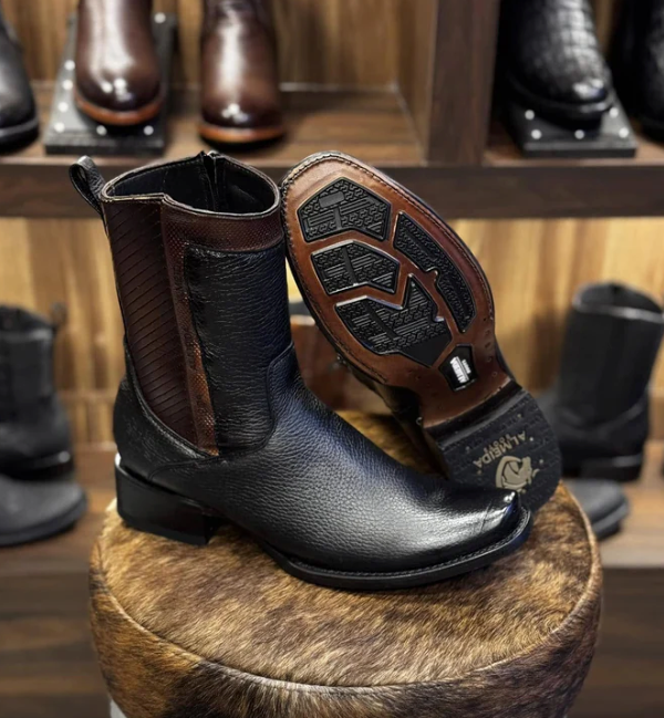 Maverick Genuine Leather Boot Bundle for Men — Field-Ready + Bonus Hat, Belt & Wallet