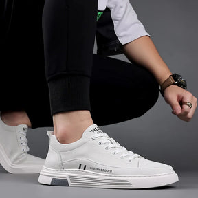 Casual Sport Leather Flats – Genuine Leather + Free Leather Cap